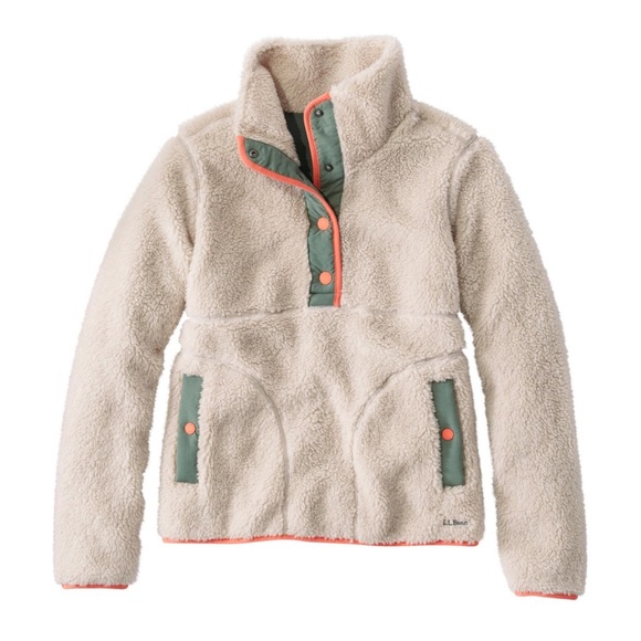 NWOT LL Bean Sherpa Fleece Pullover - Picture 1 of 11